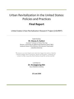 Urban Revitalization in the United States: Policies …