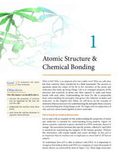 Atomic Structure &amp; Chemical Bonding - Harvard University