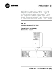 Upflow/Horizontal Right or Upflow/Horizontal Left Induced ...
