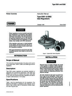 Type S301 &amp; S302 Gas Regulators - KFNGS