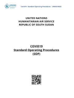 COVID19 Standard Operating Procedures (SOP)