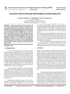 ACCIDENT DETECTION AND MONITORING SYSTEM USING IOT