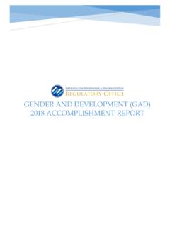 Gender and development (GAD) 2018 accomplishment report