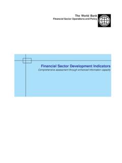 Financial Sector Development Indicators - World Bank