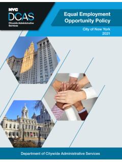 Equal Employment Qpportunity Policy - New York City