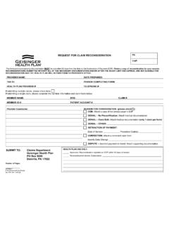 REQUEST FOR CLAIM RECONSIDERATION Log#
