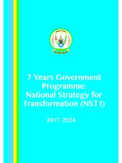 7 Years Government Programme: National Strategy ... - …