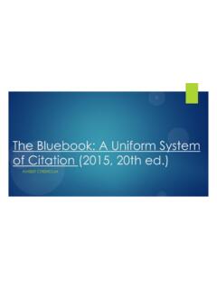 The Bluebook: A Uniform System of Citation (2015, 20th ed.)