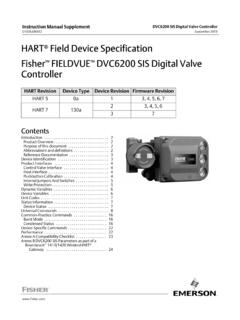 HART Field Device Specification Fisher FIELDVUE …