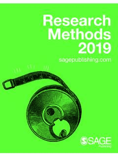 Research Methods 2019 - SAGE Publications Ltd