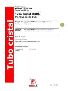 FICHA T&#201;CNICA TUBO CRISTAL - ibira.com.br