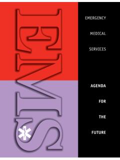 EMS Agenda for the Future - EMS.gov | Home