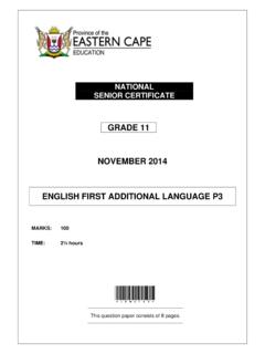 GRADE 11 NOVEMBER 2014 ENGLISH FIRST …