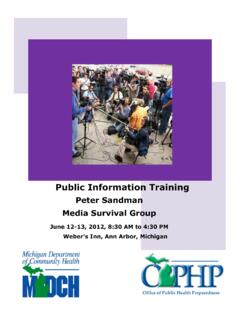 Public Information Training - michigan.gov