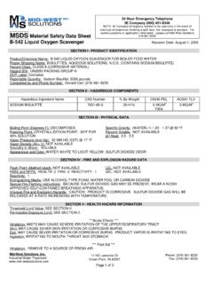 MSDS Material Safety Data Sheet B-542 ... - Mid-West …