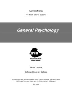 General Psychology - Carter Center