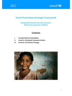 Social Protection Strategic Framework - UNICEF