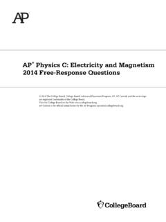 A P Physics C: Electricity and Magnetism 2014 Free …
