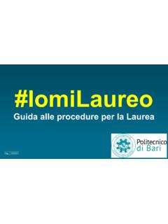 #IomiLaureo Guida alle procedure per la Laurea - Poliba