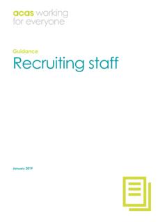 Recruiting Staff Guide - Acas