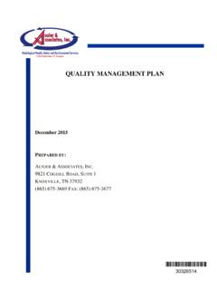 QUALITY MANAGEMENT PLAN - US EPA