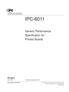 Generic Performance Speciﬁcation for Printed Boards