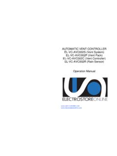 EL -VC AVC002C (Vent Controller) EL-VC-AVC002R …