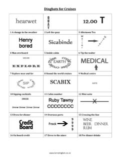 Dingbats for Cruises