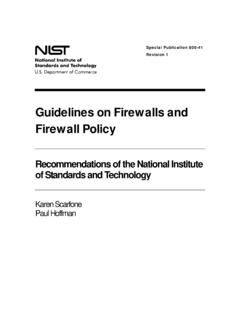 Guidelines on firewalls and firewall policy