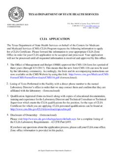 CLIA Application - Texas Health and Human Services