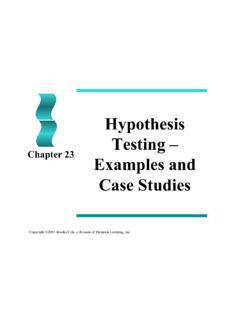 Hypothesis Testing - Duke University