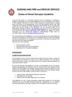 QUEENSLAND FIRE and RESCUE SERVICE Duties of …