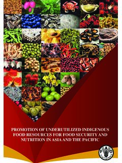 Promotion of underutilized indigenous food …