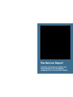 The Bercow Report - UCL Institute of Education