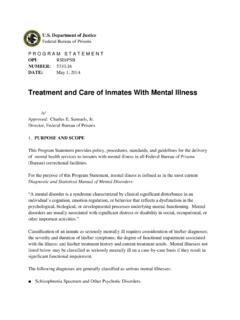 Treatment and Care of Inmates With Mental Illness