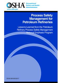 Process Safety Management for Petroleum Refineries