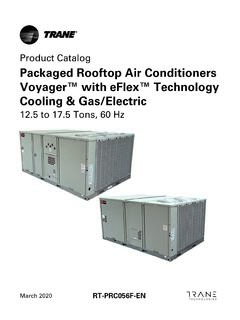 Product Catalog Packaged Rooftop Air Conditioners ... - Trane