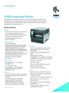 ZT421 Industrial Printer - Zebra Technologies