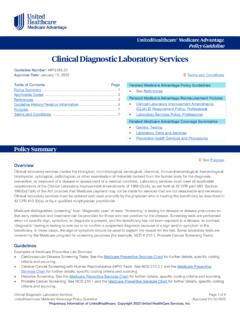 Clinical Diagnostic Laboratory Services - UHCprovider.com
