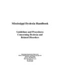 Mississippi Dyslexia Handbook