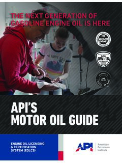 NG API’S MOTOR OIL GUIDE