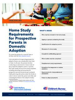 Home Study WHAT'S INSIDE - Child Welfare