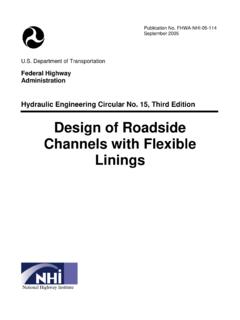 Design of Roadside Channels with Flexible Linings