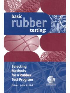 Basic Rubber Testing - ASTM International