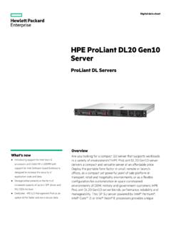 HPE ProLiant DL20 Gen10 Server Digital data sheet