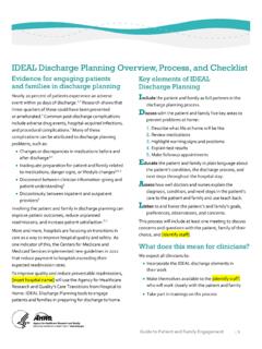 IDEAL Discharge Planning Overview, Process, and Checklist