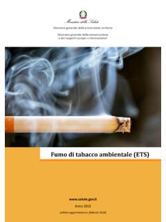 Fumo di tabacco ambientale (ETS) - Ministero della …