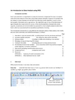 An Introduction to Data Analysis using SPSS