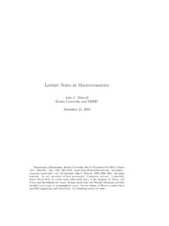 Lecture Notes in Macroeconomics - University of Houston