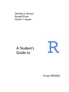 A Student's Guide to R